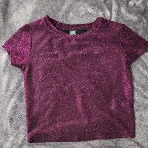 Sparkly Fuschia Tee Top